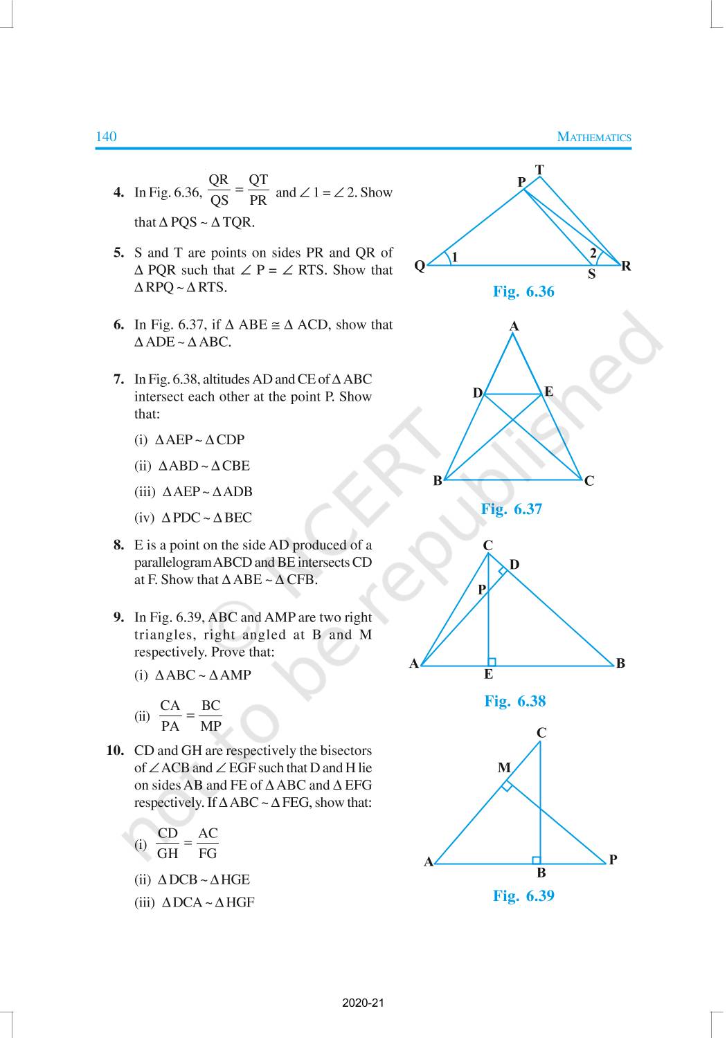 Triangles - NCERT Book Of Class 10 Mathematics